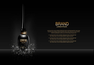 睫毛膏产品系列 3D逼真矢量插画广告设计